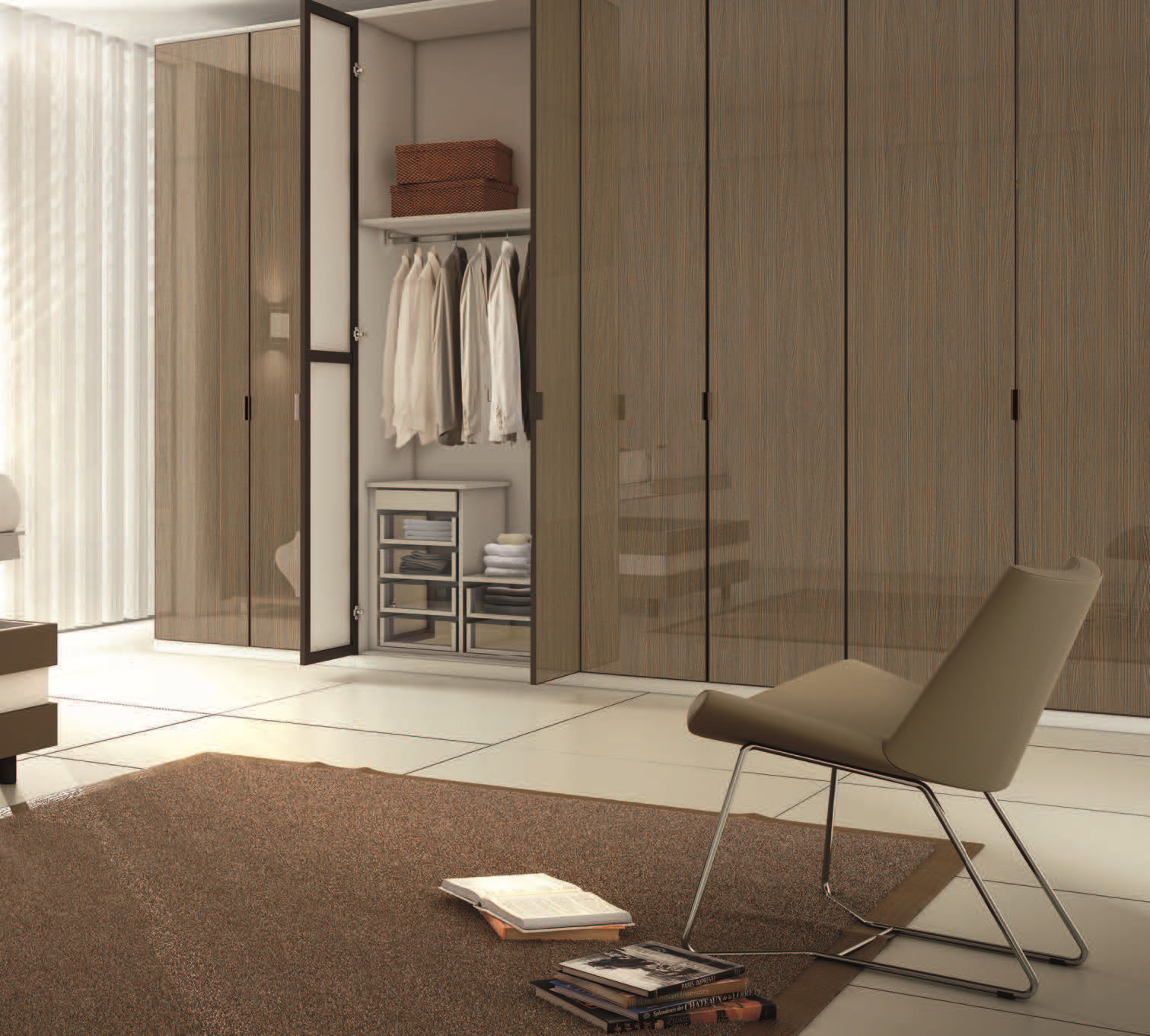 lacquer hinge door wardrobe