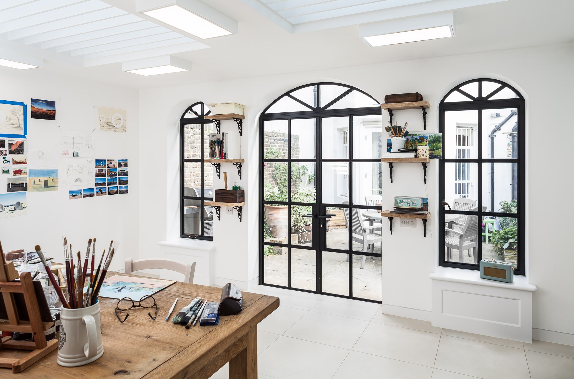 Double Glass Door With Aluminum Frame