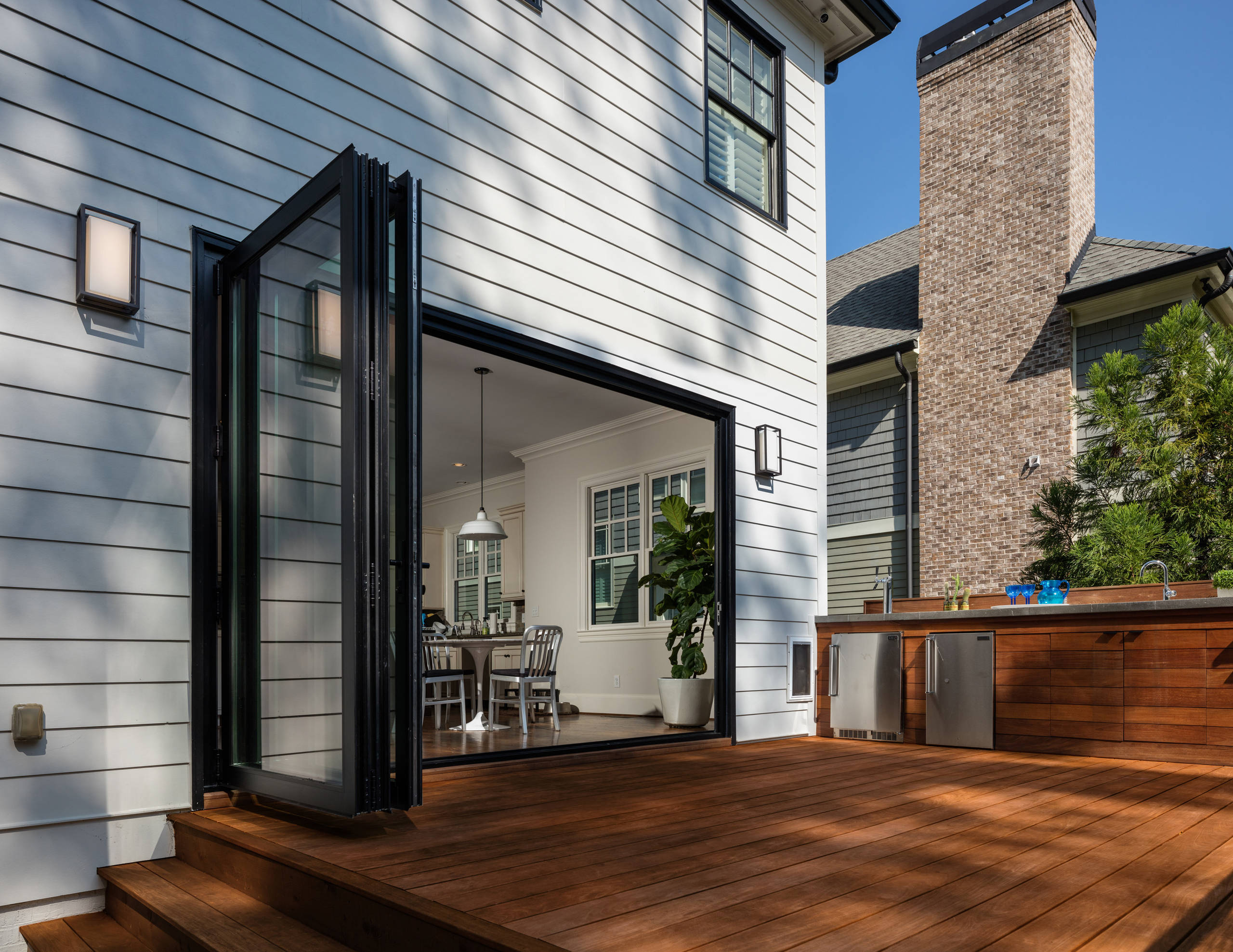 Glass Folding Door With Aluminum Frame