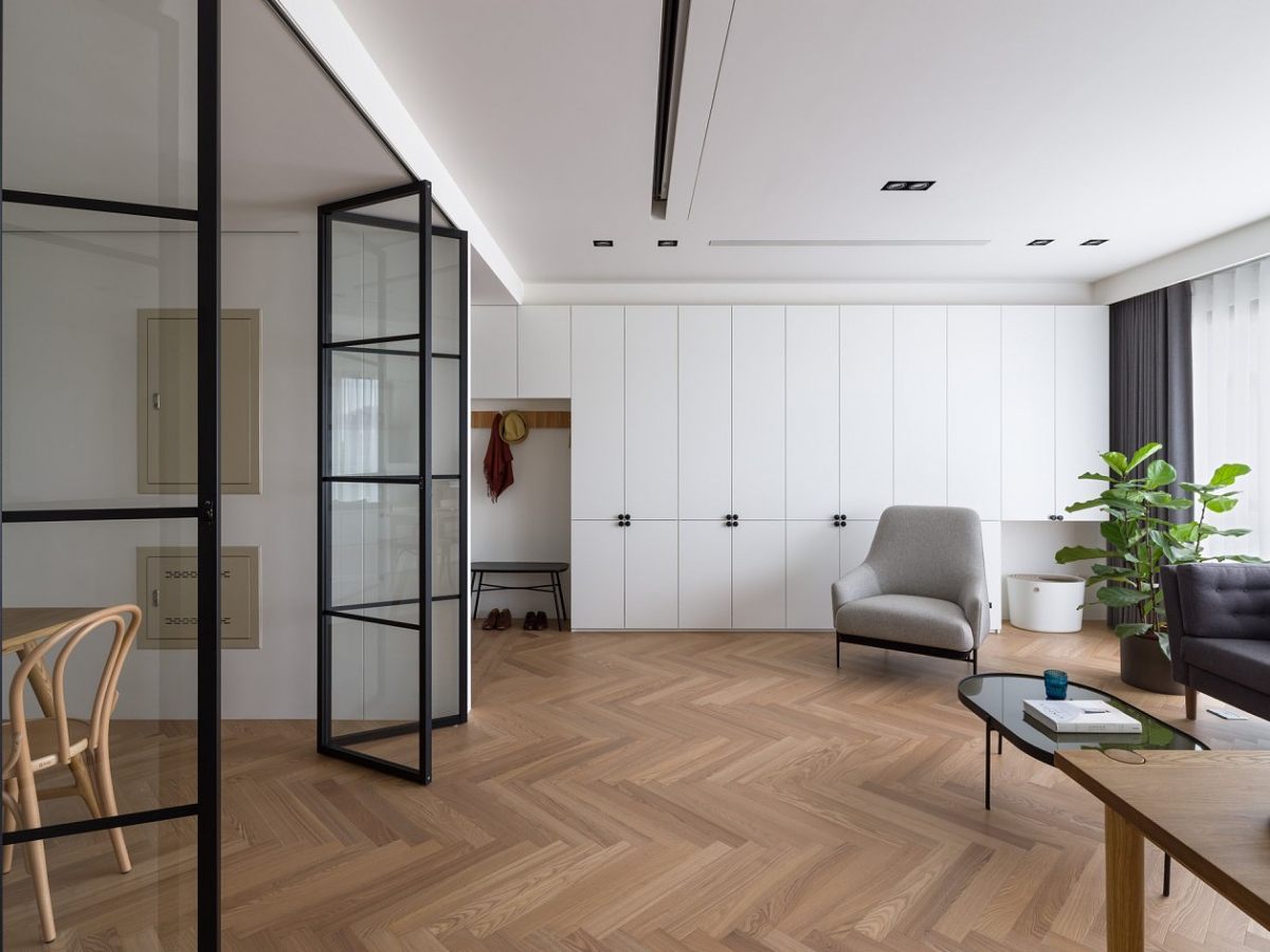 Double Glass Door With Aluminum Frame