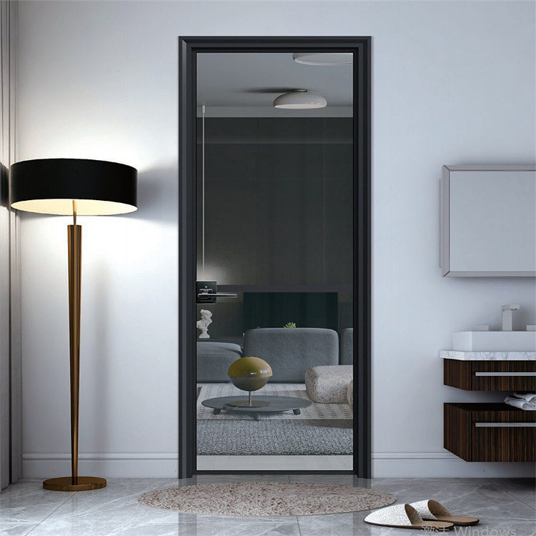 Glass Casement Door With Aluminum Frame