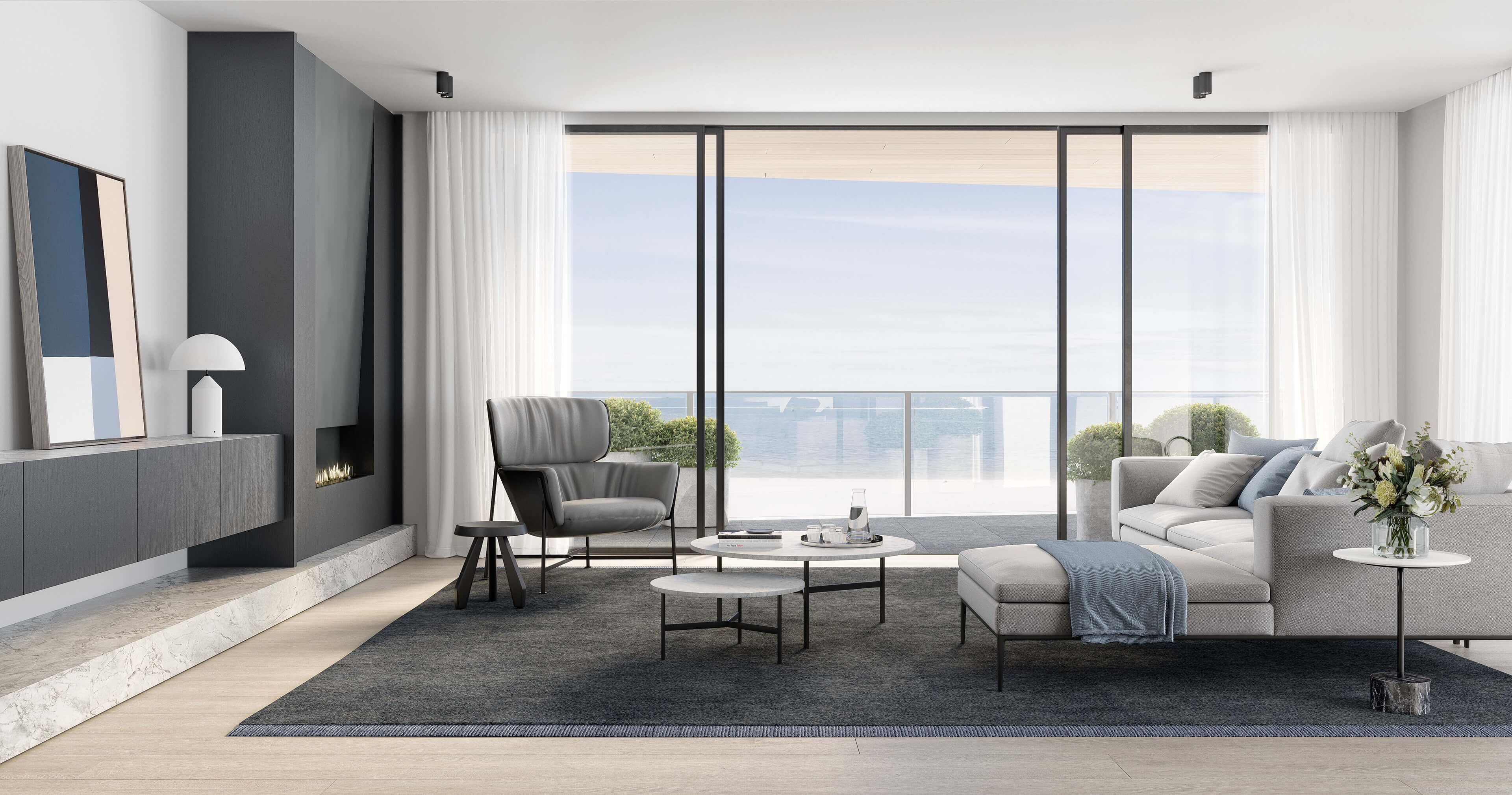 Sliding Glass Door With Narrow Aluminum Frame