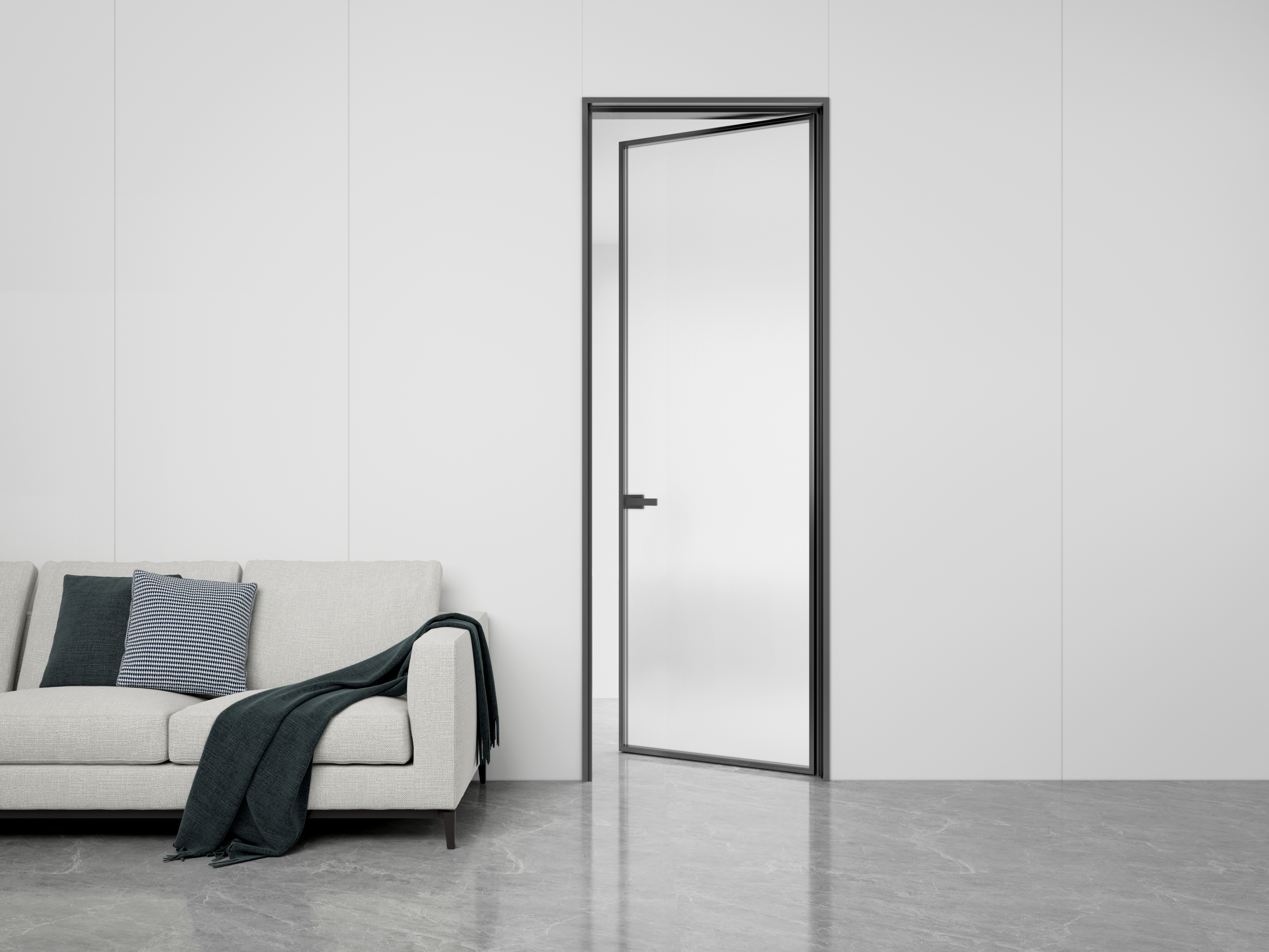 Glass Casement Door With Aluminum Frame