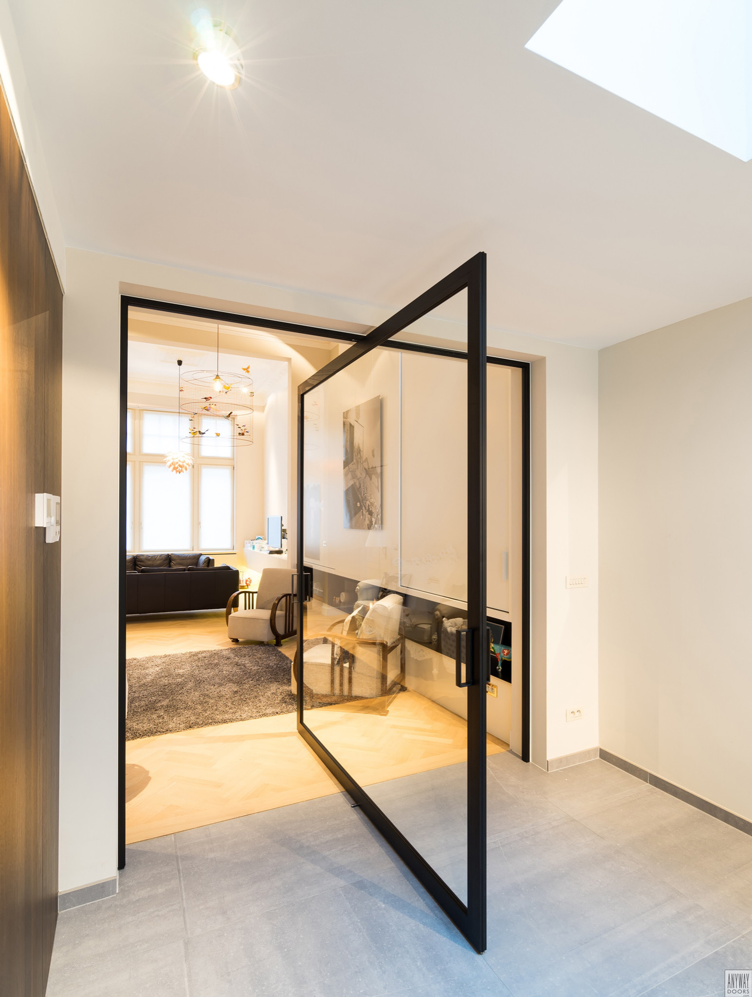 Glass Pivot Door With Central Axis