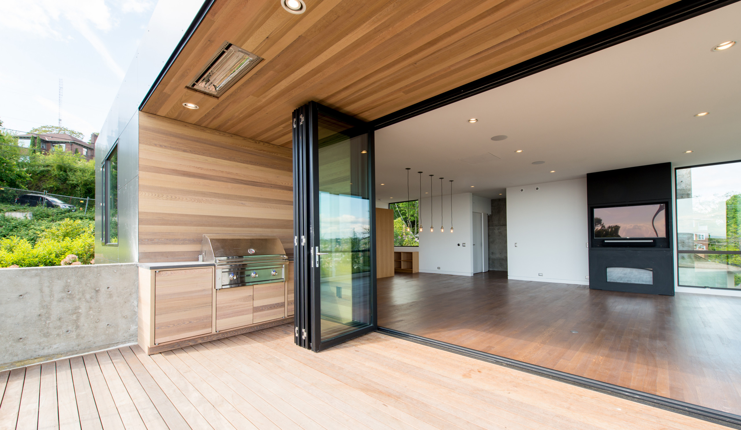 Glass Folding Door With Aluminum Frame